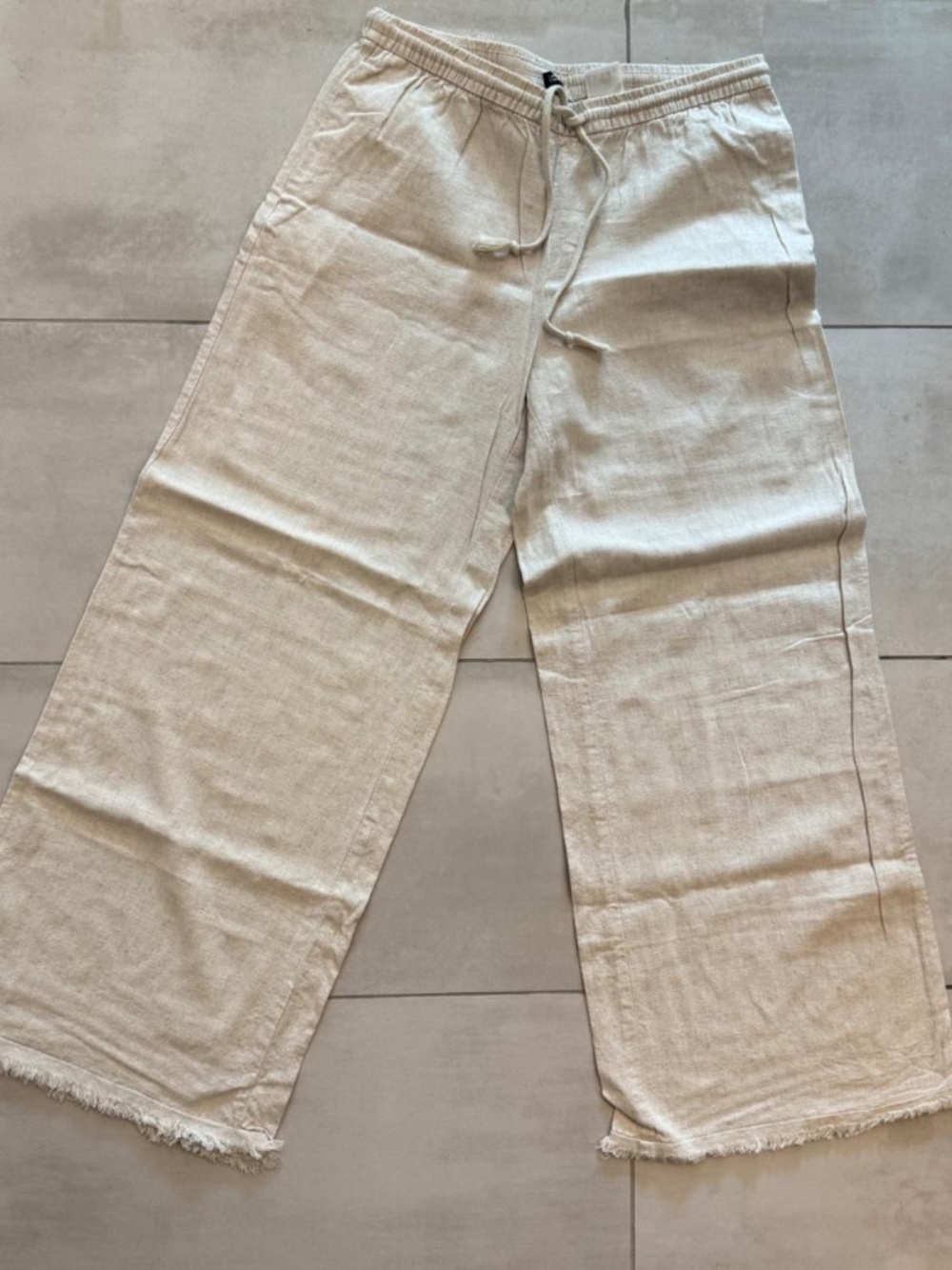 H&M cream linen pants